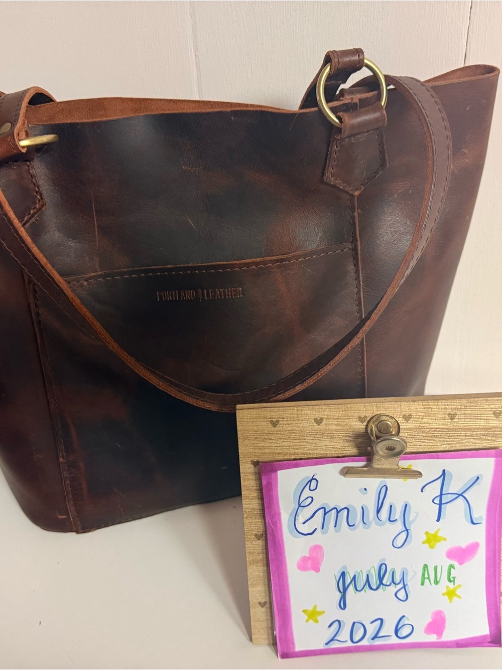 Portland Leather Goods Market Tote in Lava